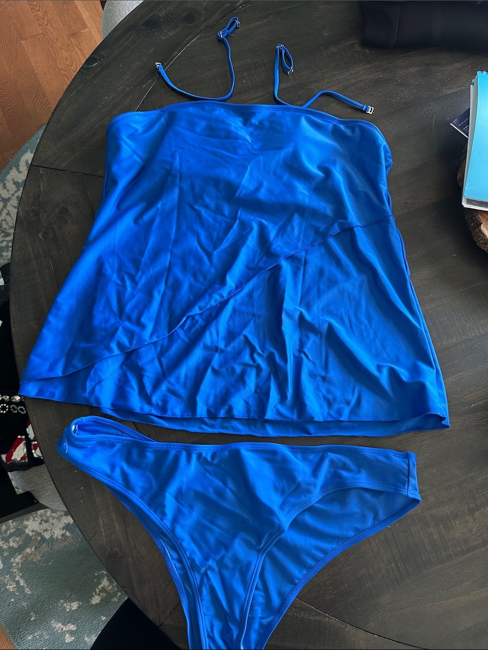 Electric Blue Two-Piece Tankini Set